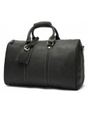 Фотография Черная мужская дорожная сумка, натуральная кожа 77077A