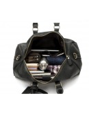 Фотография Черная мужская дорожная сумка, натуральная кожа 77077A