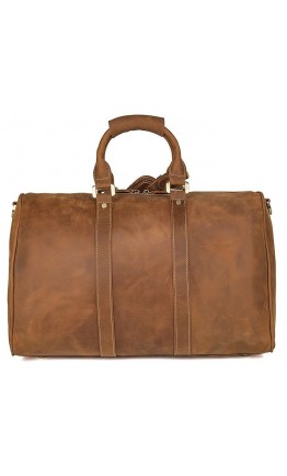 Кожаная большая сумка коричневая из винтажной добротной кожи 77077b