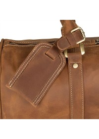 Кожаная большая сумка коричневая из винтажной добротной кожи 77077b