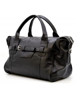 Дорожная черная кожаная сумка для командировок Tarwa 77079-3md