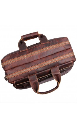 Кожаная мужская сумка, плотная кожа 77085Q
