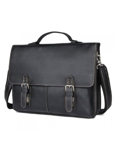 Фотография Стильный безупречный портфель черно-коричневого цвета 77090A