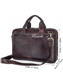 Фотография Мужская темно-коричневая кожаная мега функциональная сумка 77092-3c