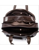 Фотография Темно-коричневая кожаная мужская сумка для командировок 77093C