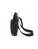 Фотография Кожаная мужская сумочка чёрная m7701a