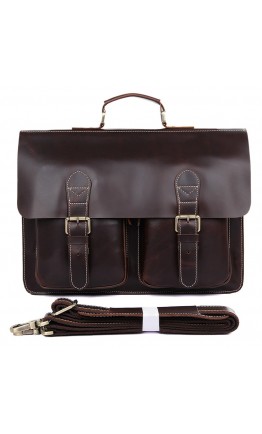 Коричневый портфель мужской, кожаный 77105q-1