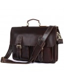 Фотография Коричневый портфель мужской, кожаный 77105q-1
