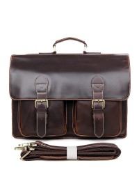 Портфель мужской кожаный большой коричневый 77105q