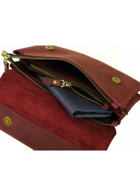 Бордовая женская кожаная сумка на плечо 771129-SGE