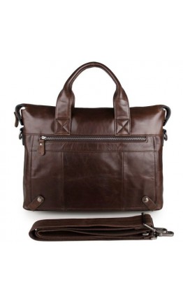 Мужская деловая сумка, кожаная коричневая 77120C-5