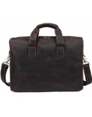 Фотография Кожаная коричневая мужская вместительная сумка 77167R