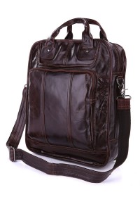 Коричневая сумка - рюкзак из телячьей кожи 77168C