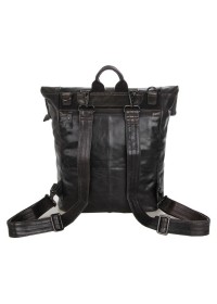 Удобный серый кожаный мужской рюкзак 77204-1