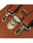 Фотография Мужской рыжий кожаный плотный портфель 77205B