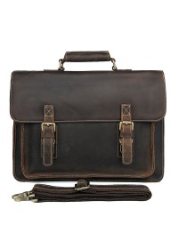 Мужской портфель винтажный коричневый 77205RR