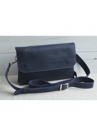 Синяя женская кожаная сумка на плечо 772091-SGE