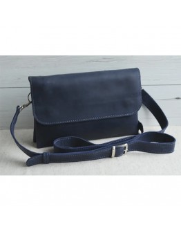 Синяя женская кожаная сумка на плечо 772091-SGE
