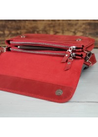 Красная женская кожаная сумка на плечо 742898-SGE