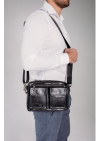 Мужская горизонтальная кожаная сумка на плечо Tiding Bag 720A