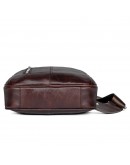 Фотография Современный и стильный темно-коричневый кожаный рюкзак 77215