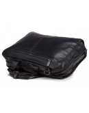 Фотография Черная мужская кожаная деловая сумка 77243A
