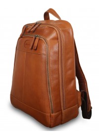 Кожаный мужской фирменный рюкзак рыжего цвета Ashwood 8144 Tan