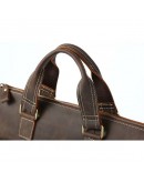 Фотография Кожаная мужская коричневая сумка 77264R