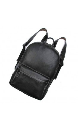 Черный большой мужской кожаный рюкзак 77273A-1