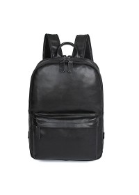 Большой черный кожаный модный мужской рюкзак 77273A