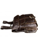 Фотография Кожаный коричневый мужской брутальный рюкзак 77283