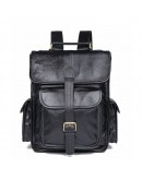 Фотография Черный оригинальный мужской кожаный рюкзак 77283A
