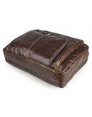 Фотография Комфортная большая мужская коричневая сумка 77310