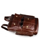 Фотография Большой мужской рюкзак, кожаный коричневый 77311
