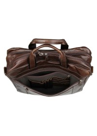 Большая коричневая мужская кожаная сумка 77319c
