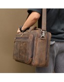Фотография Вместительный мужской портфель - винтажная сумка 77320R