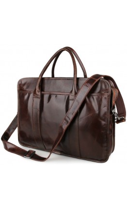 Стильная коричневая мужская сумка кожаная 77321c