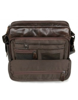Удобная сумка для мужчины на плечо коричневая 77332c