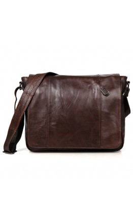 Большая тёмно-коричневая сумка на плечо 77338 c