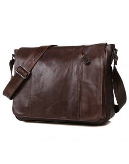 Большая тёмно-коричневая сумка на плечо 77338 c