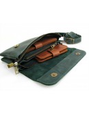 Фотография Зеленая женская кожаная сумка на плечо 773388-SGE