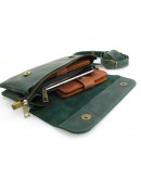 Фотография Зеленая женская кожаная сумка на плечо 773388-SGE