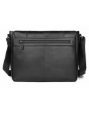 Фотография Черная кожаная мужская вместительная сумка на плечо Vintage 77338 AA