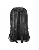 Фотография Вместительный большой чёрный кожаный рюкзак 77340a