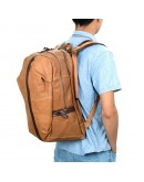 Фотография Коричневый мужской большой рюкзак из кожи 77340b1
