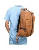 Фотография Коричневый мужской большой рюкзак из кожи 77340b1