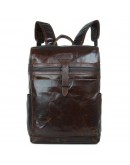 Фотография Мужской рюкзак из натуральной кожи, темно-коричневый 77342с