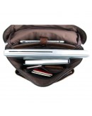 Фотография Мужской рюкзак из натуральной кожи, темно-коричневый 77342с