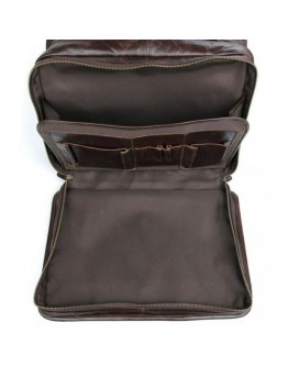 Вместительная мужская кожаная коричневая сумка 77345C