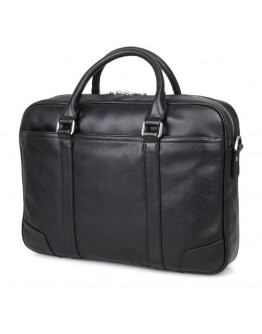 Удобный кожаный портфель чёрного цвета для мужчин 77349a